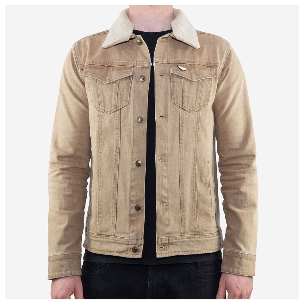 SA1NT Denim Trucker Jacket with Removable Sherpa Collar
